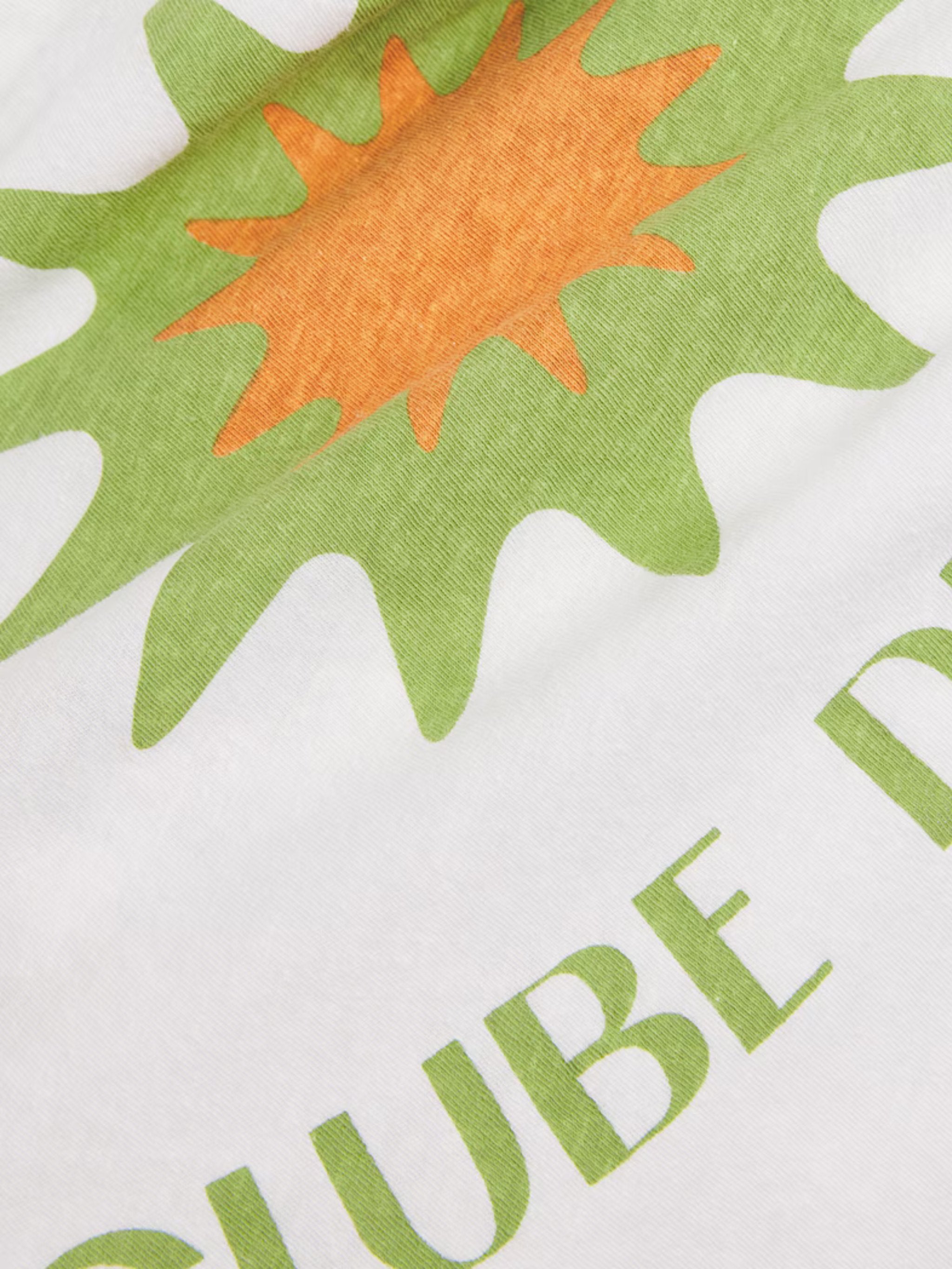 DINIS LINEN BLEND CLUBE DE PRAIA PRINTED TEE