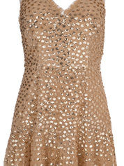 Sequin cascade cami gown