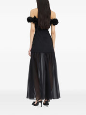 Crepe maxi flower dress