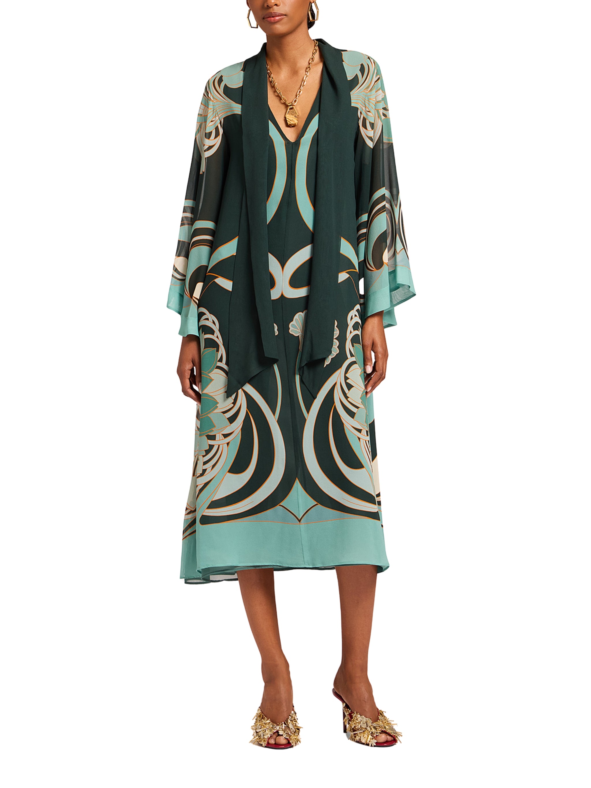 Midi magnifico dress (placee) blooming tulip placee