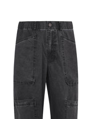 Washed fatigue pants