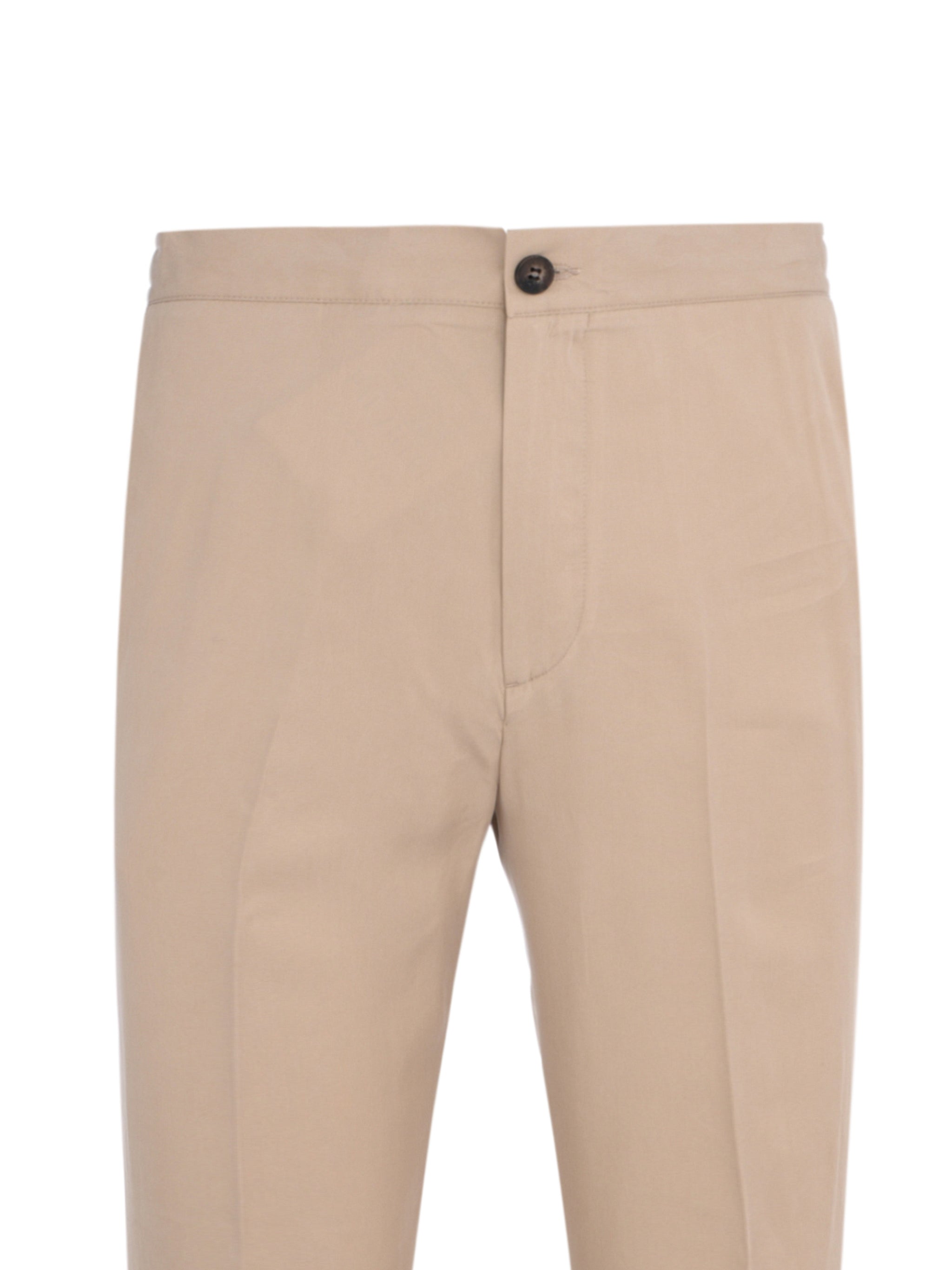 Light brown chino trousers with drawstring