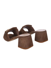 Mule suede taupe