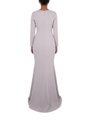 HAND EMBROIDERD CHEST LONG SLEEVES OFF SHOULDER DRESS FULL COVER MODEST DRESS FISH CUT