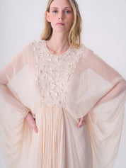 Embroidered Chiffon Dress