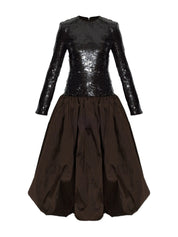Sequins maxi bubble dress