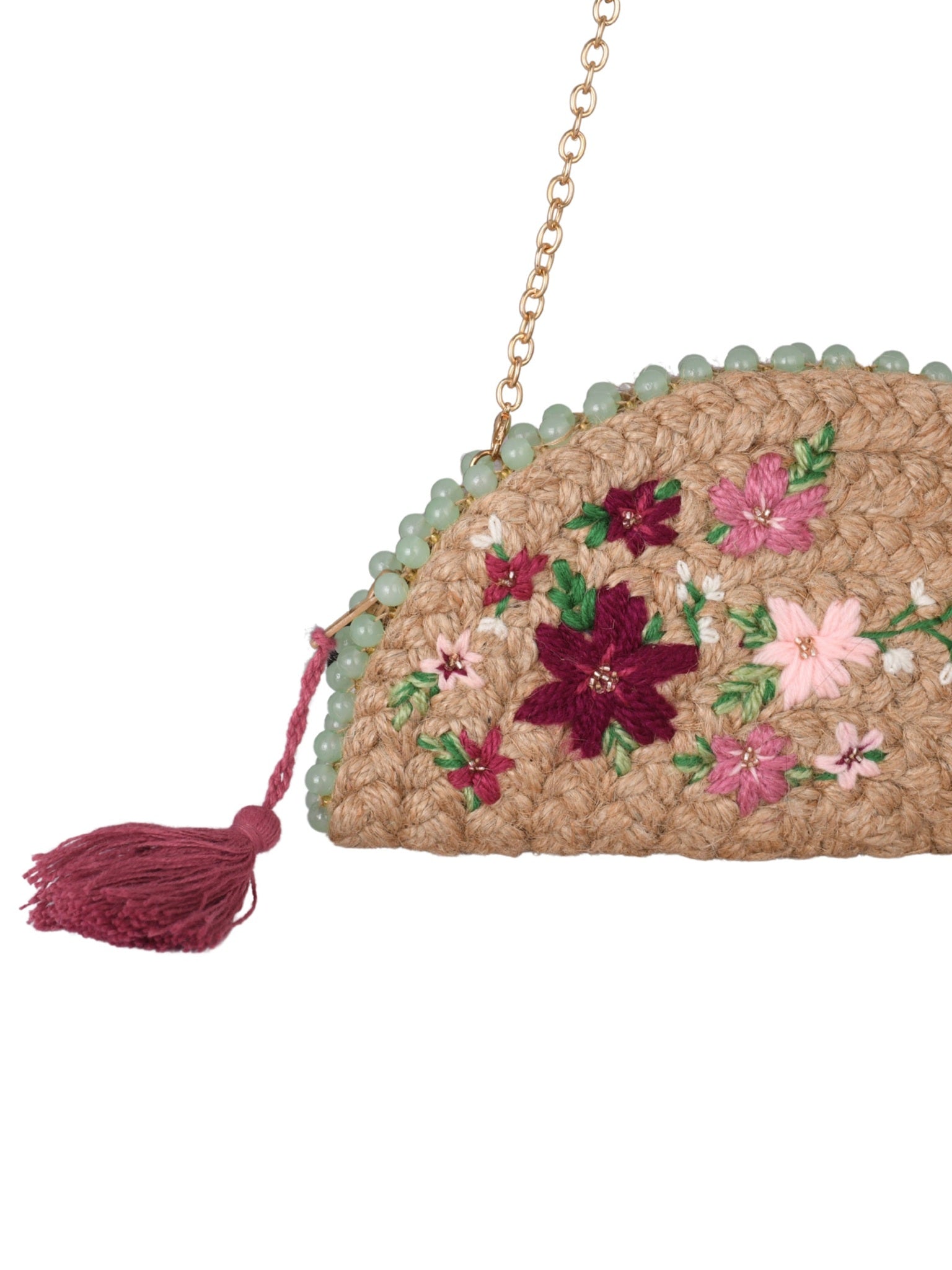 Pink floral garden clutch pink floral garden