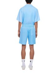 Light blue lyocell Bermuda shorts