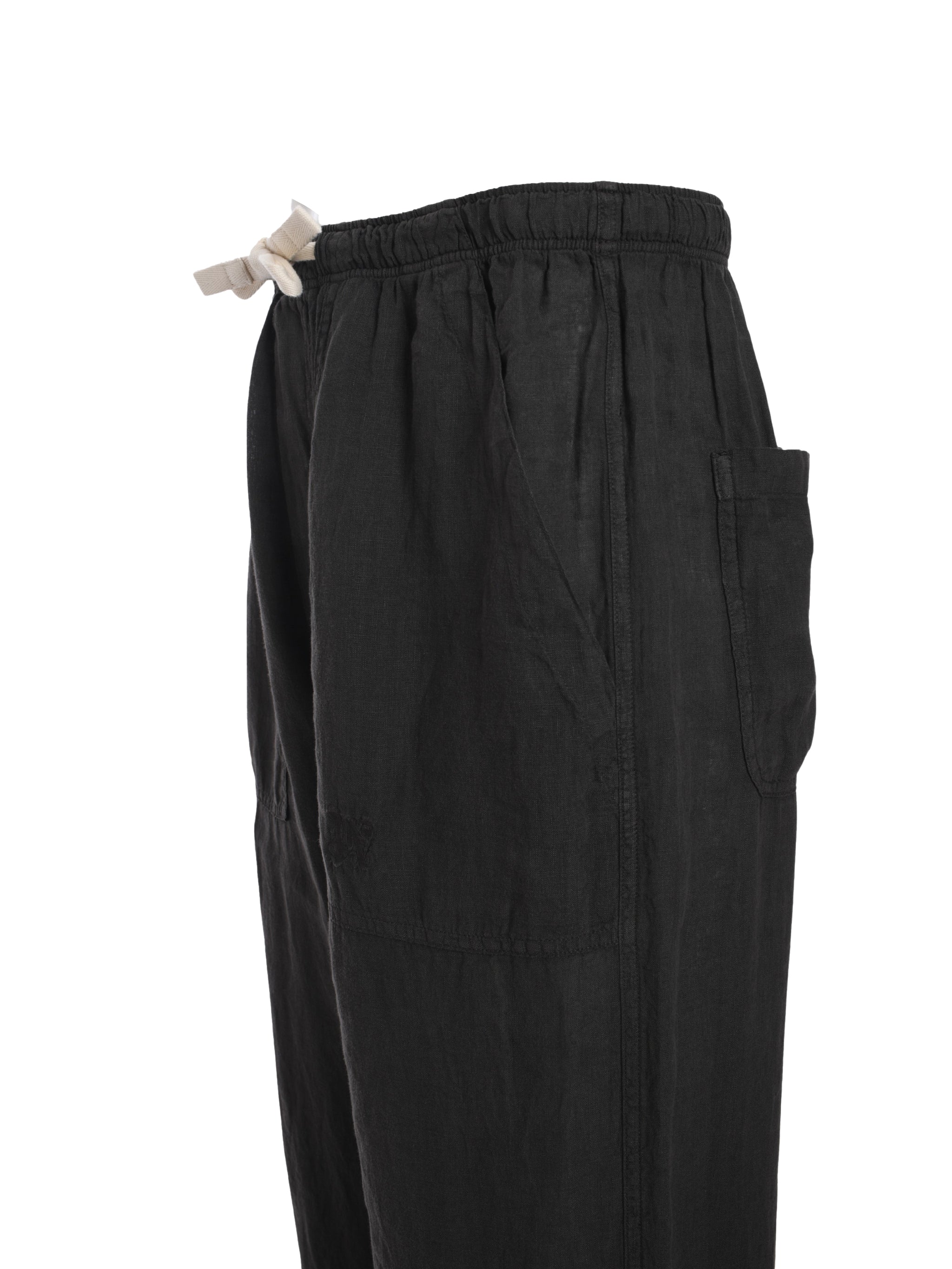 LINEN LOOSE PANTS VINTAGE BLACK VINTAG