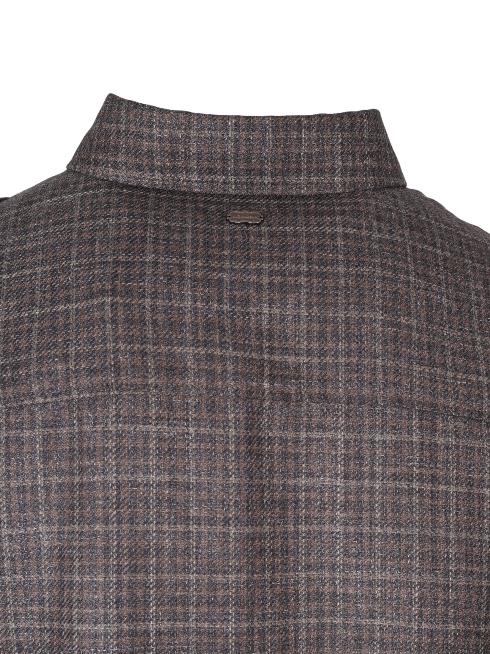 Shirt wool silk check