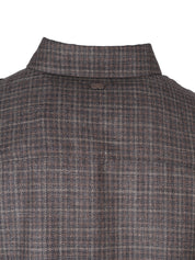 Shirt wool silk check