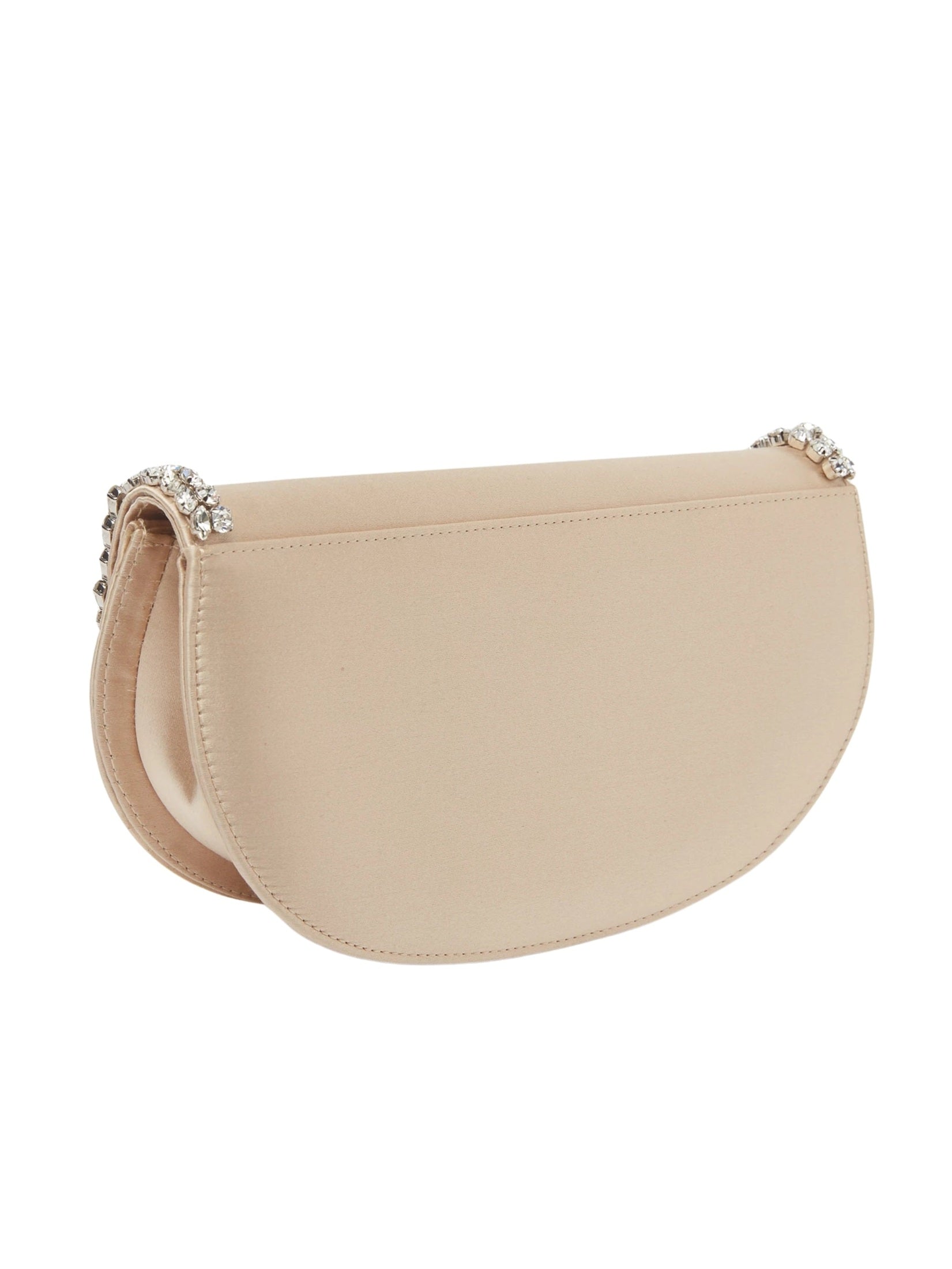 Riviera stone-encrusted satin clutch