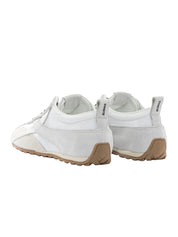Tb.304 nylon all white leather sneakers