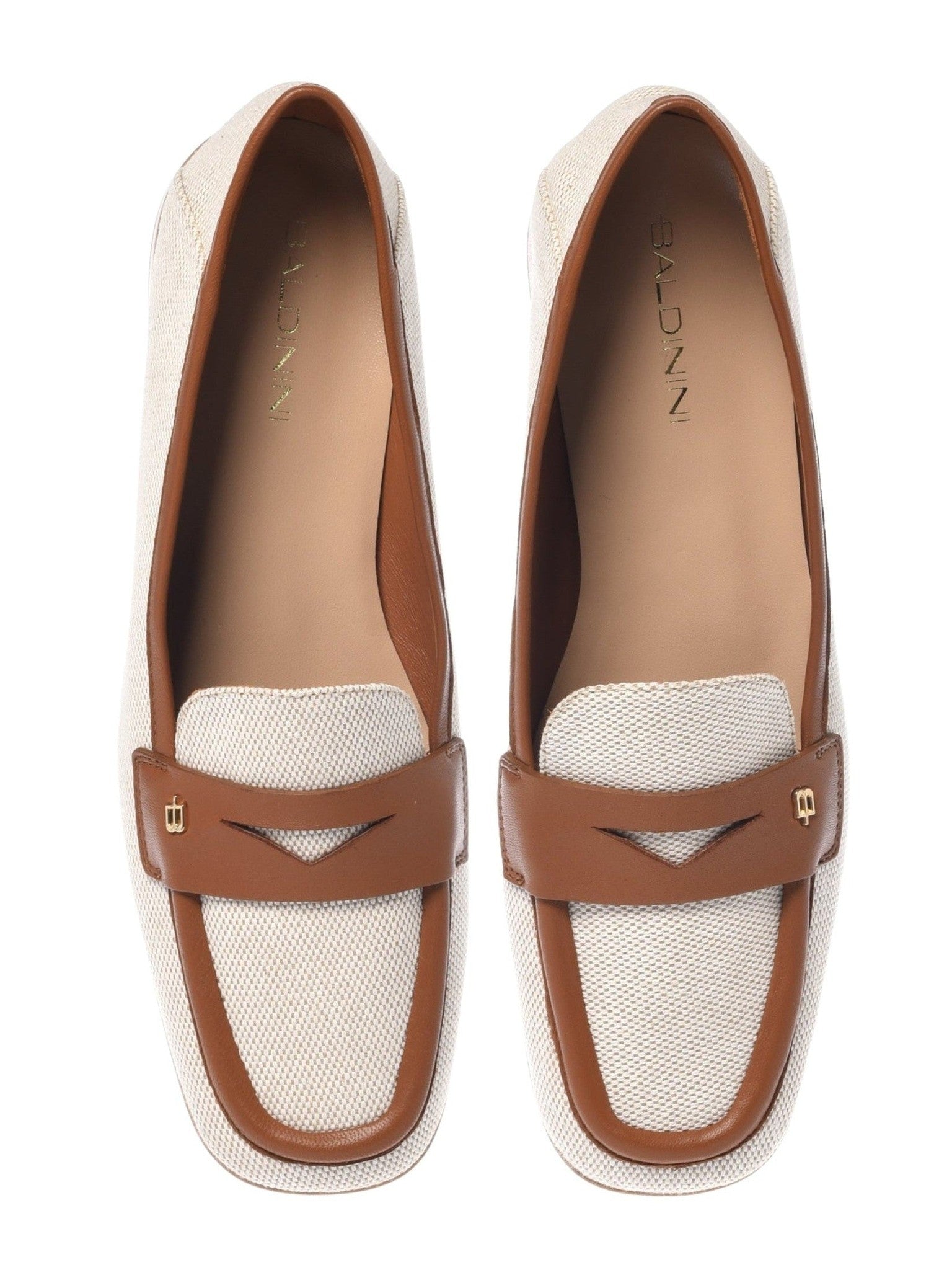 Loafer nappa & canvas tan & beige
