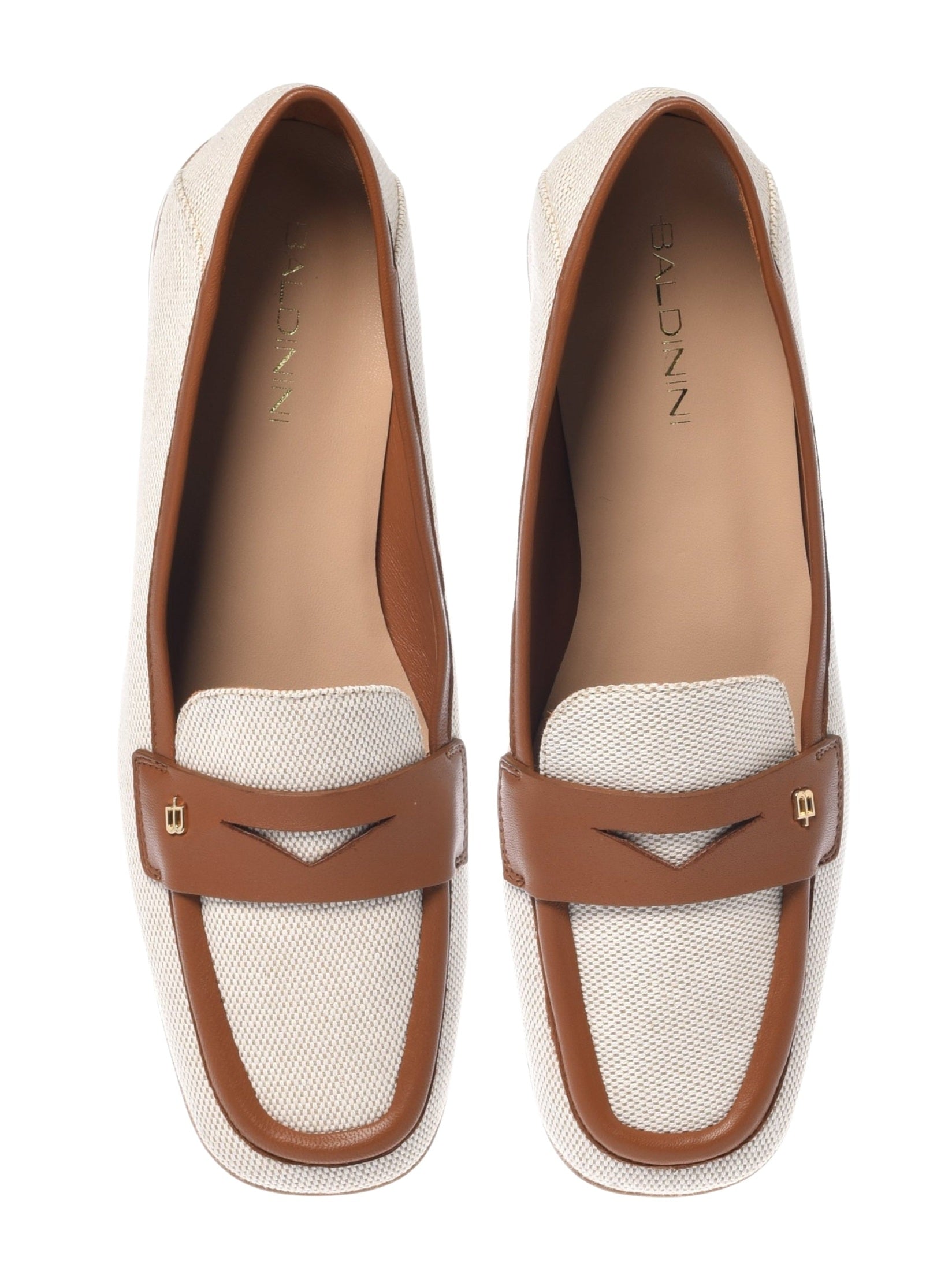 Loafer nappa & canvas tan & beige