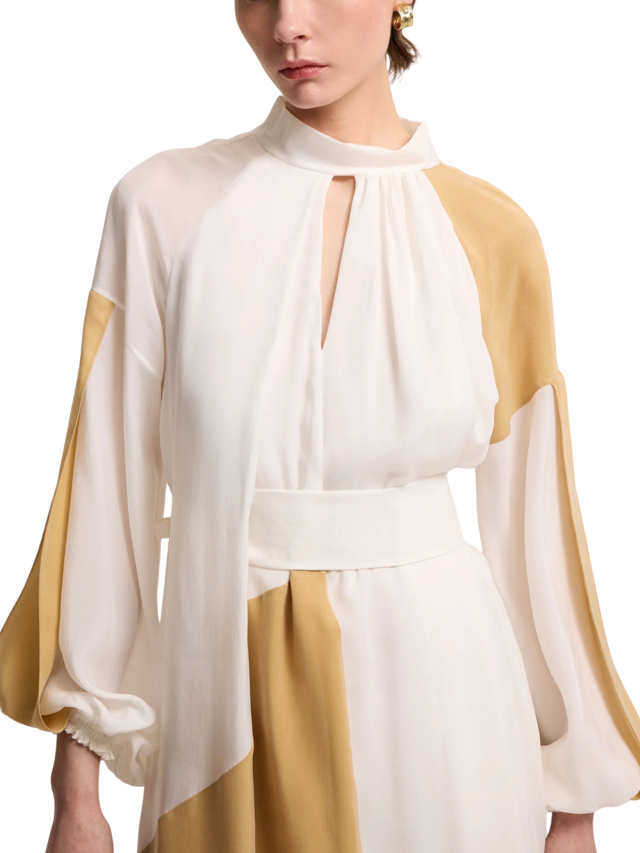 CUPRO TWO-TONE DRESS