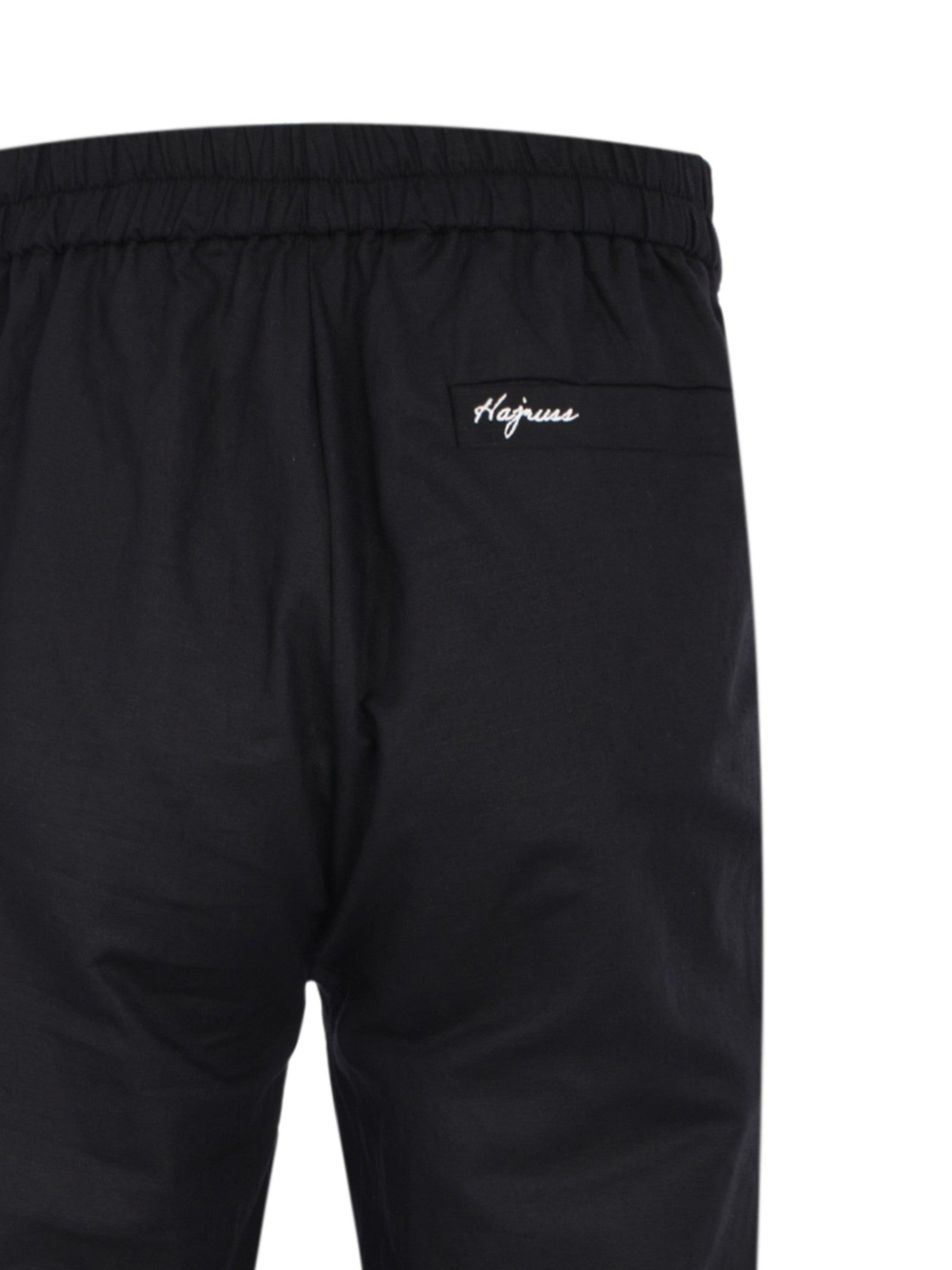 Linen black pant (logo back pocket)