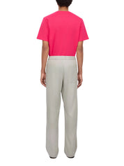Ice grey wide-leg lyocell trousers