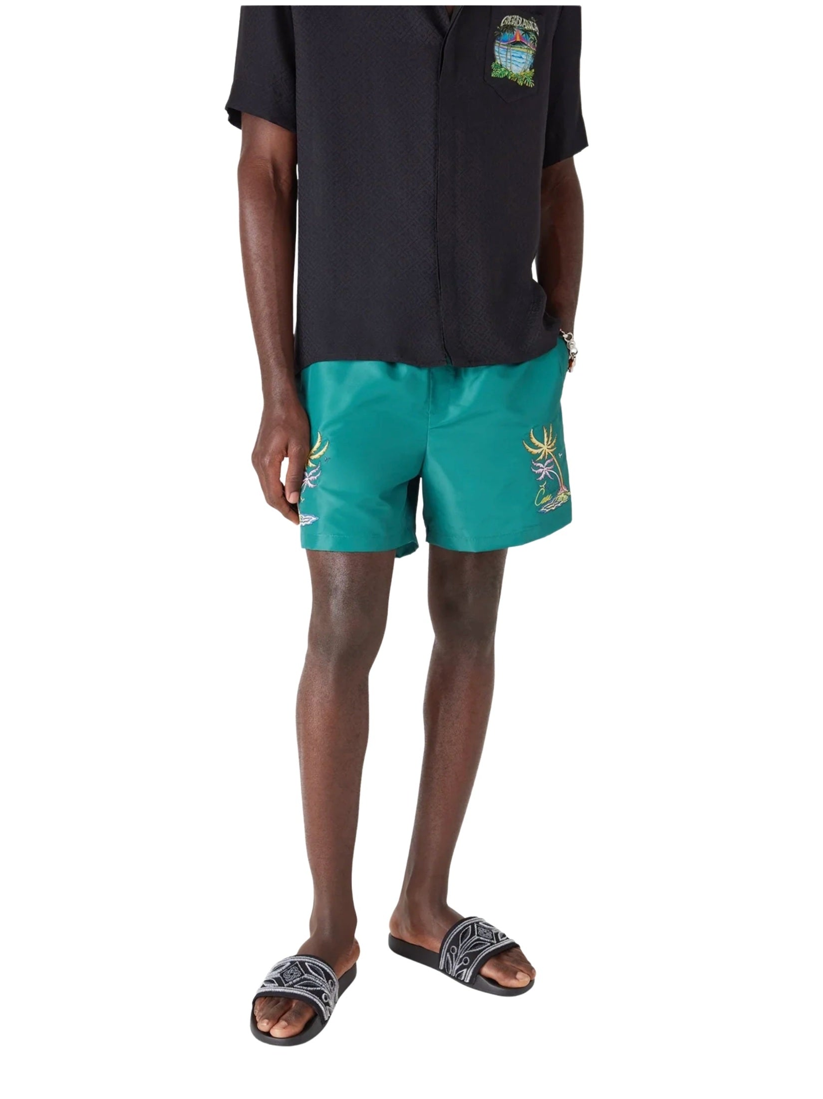 Casa embroidery swim shorts