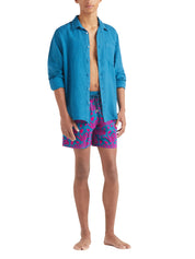 Men Linen Shirt Solid