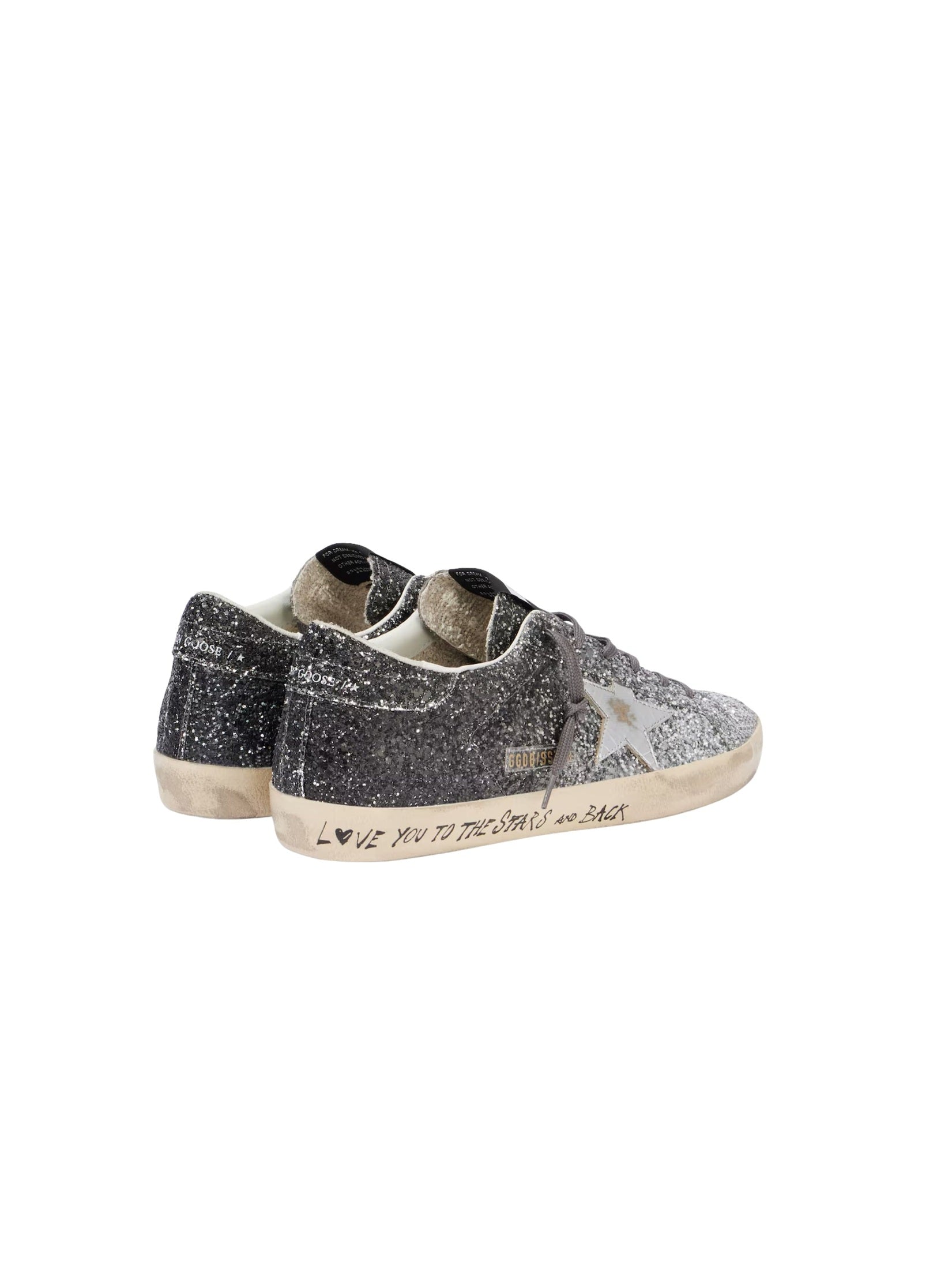 Super-star classic with list glitter upper toe tongue and heel laminated star