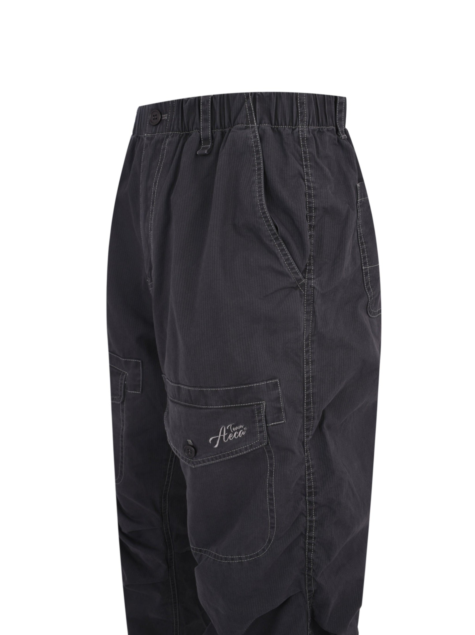 Front pocket stripe washed pants