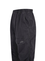 Front pocket stripe washed pants