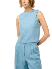 BOA LINEN TOP SLATE BLUE