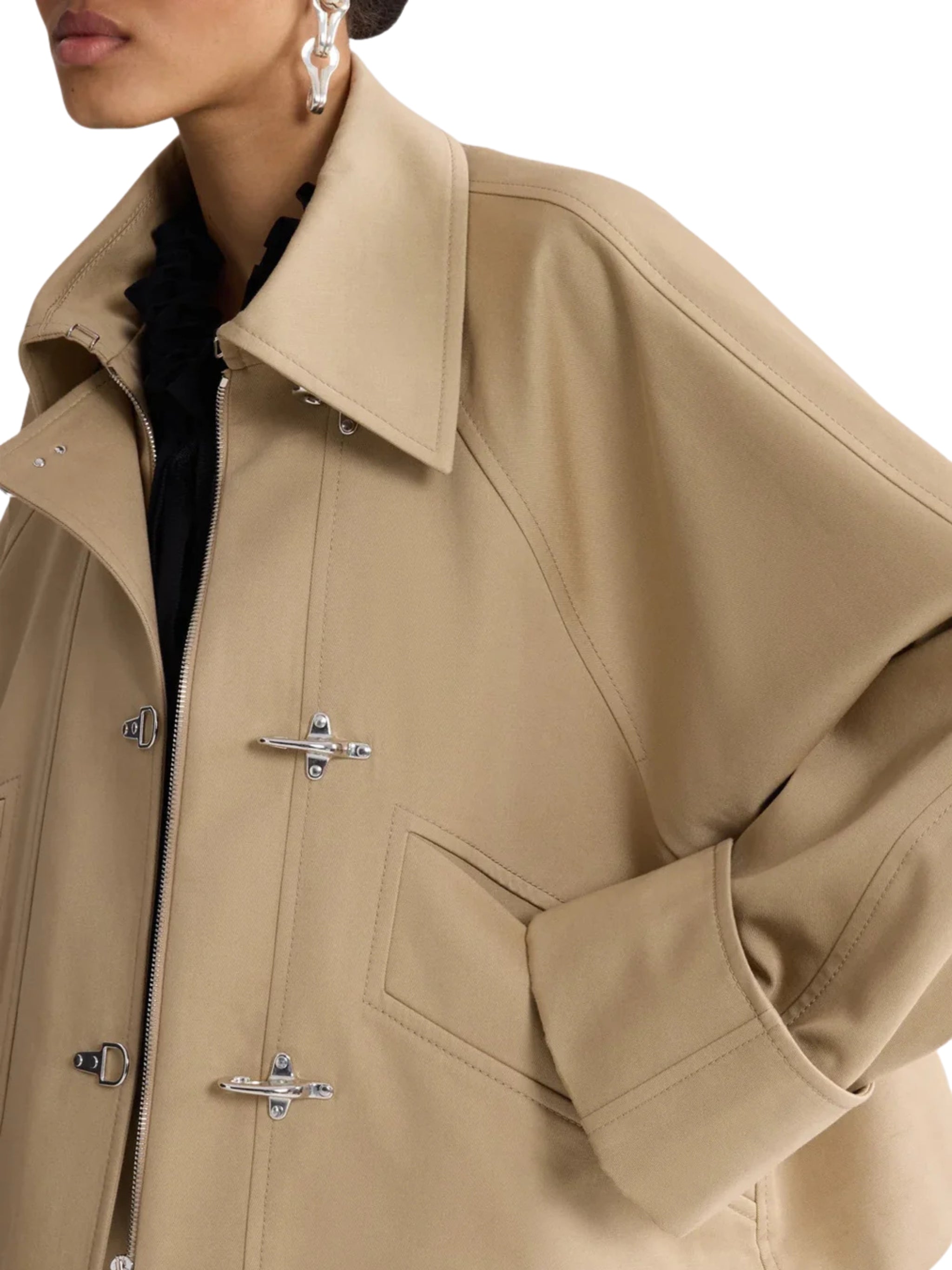 Organic Cotton Oversized Short Parka