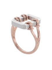 Asha ring in in sterling silver & 18k rose gold vermeil and rhodium