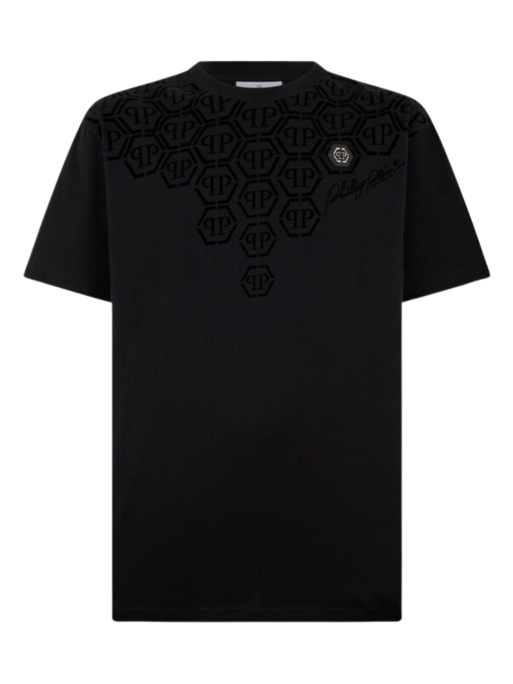 Round neck t-shirt degradé monogram