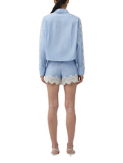 Renata cropped button down shirt