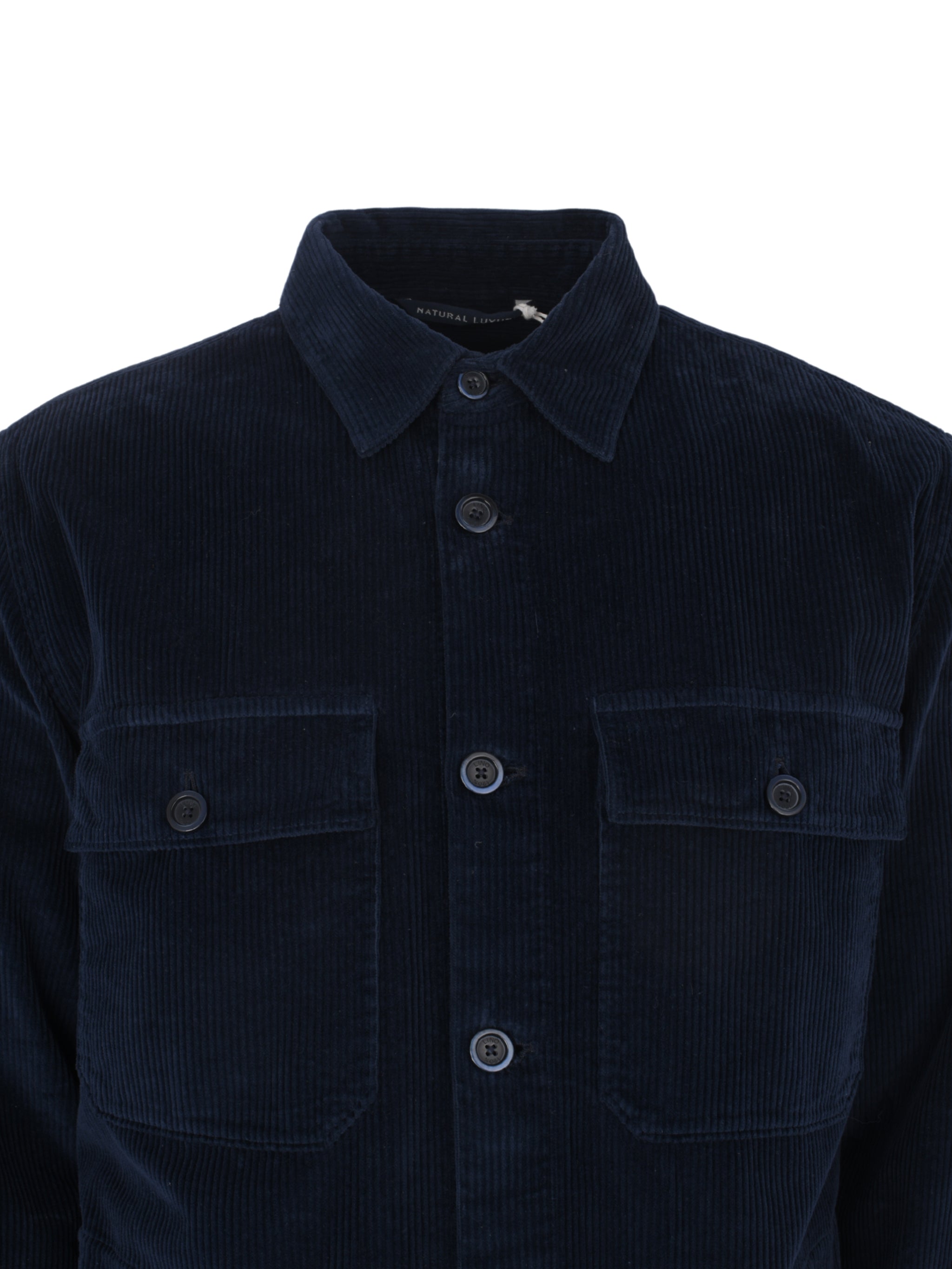 Corduroy-effect pocket overshirt