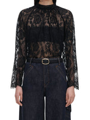 Black lace blouse