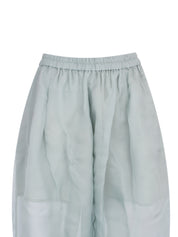 Pyra lightweight 7/8 length organza silk cocoon pant with full elastic waistband