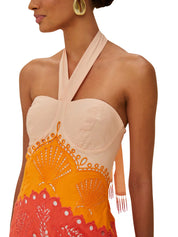 SUMMER GRADIENT RICHELIEU OMBRE MIDI DRESS