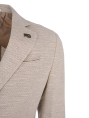 Natural colour classic jacket - 2 buttons notch lapel patch pockets