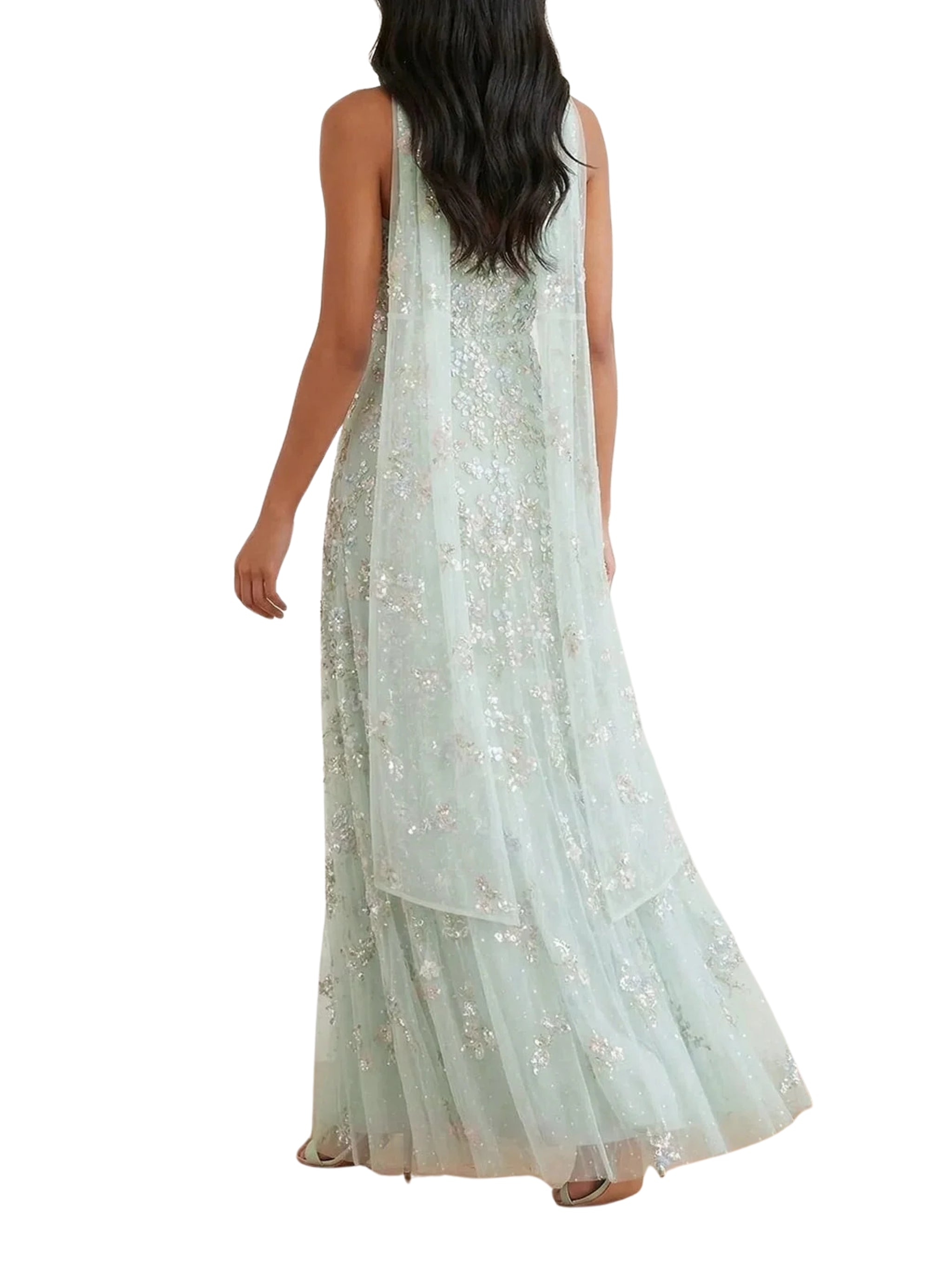 Forget-me-not strapless gown