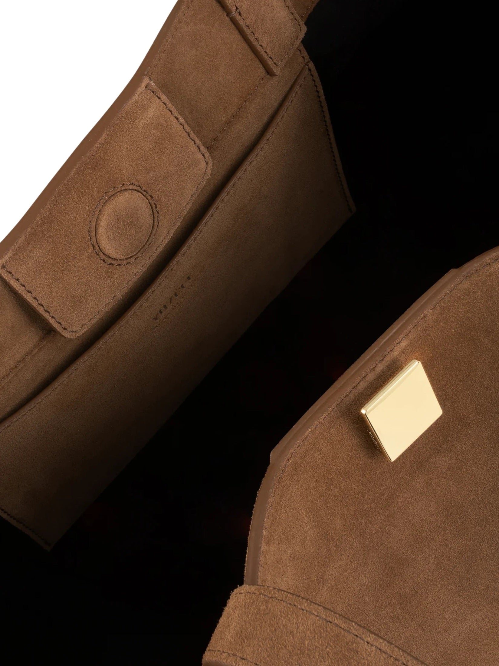 Gyoza tote cognac suede