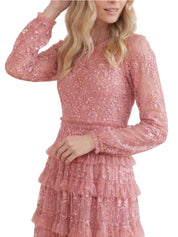 Blossom lace ankle gown