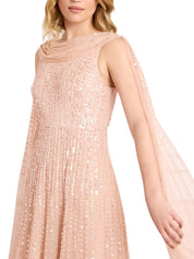 Moonlight sequin ankle gown