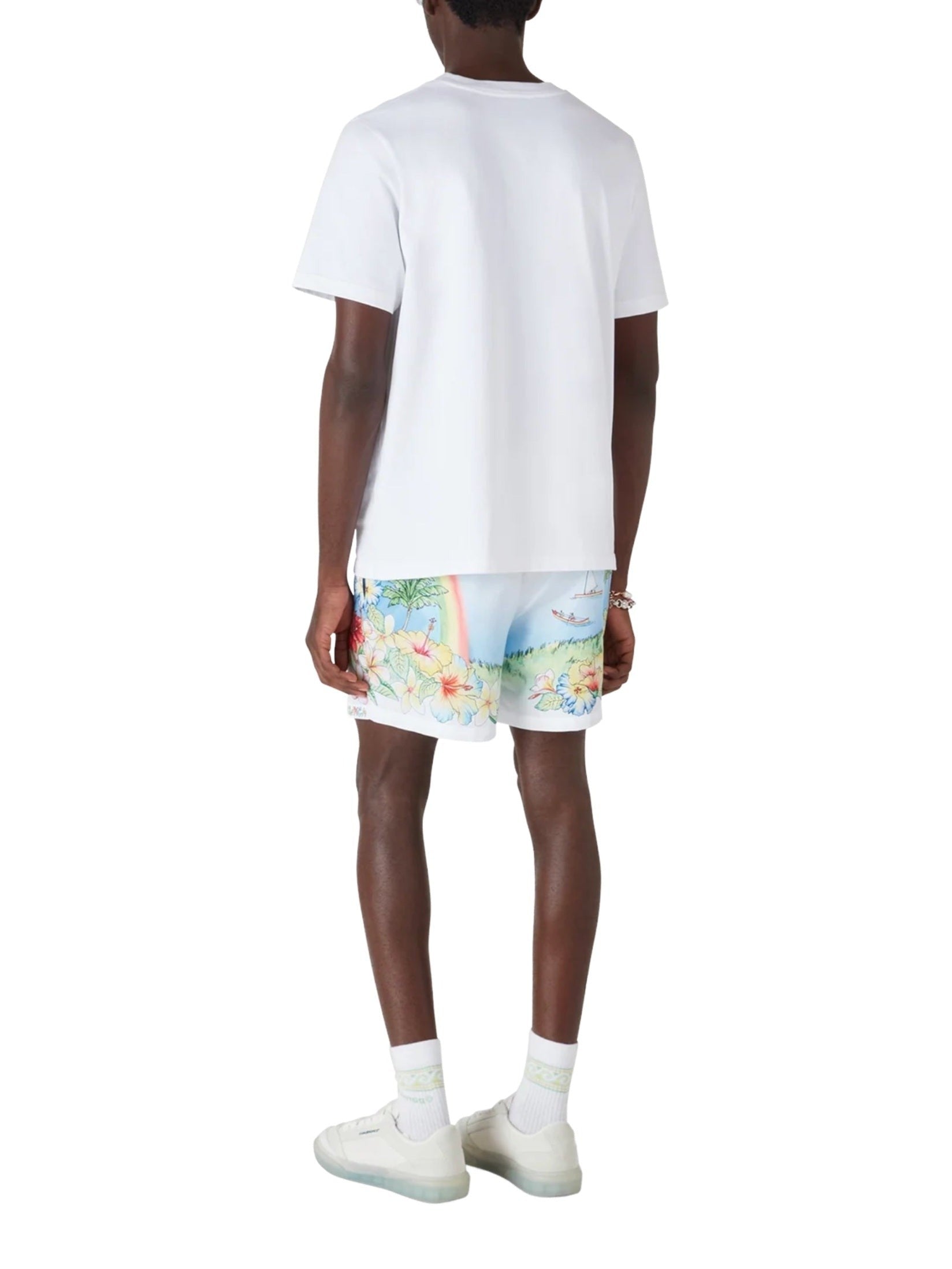 Aloha printed swim shorts