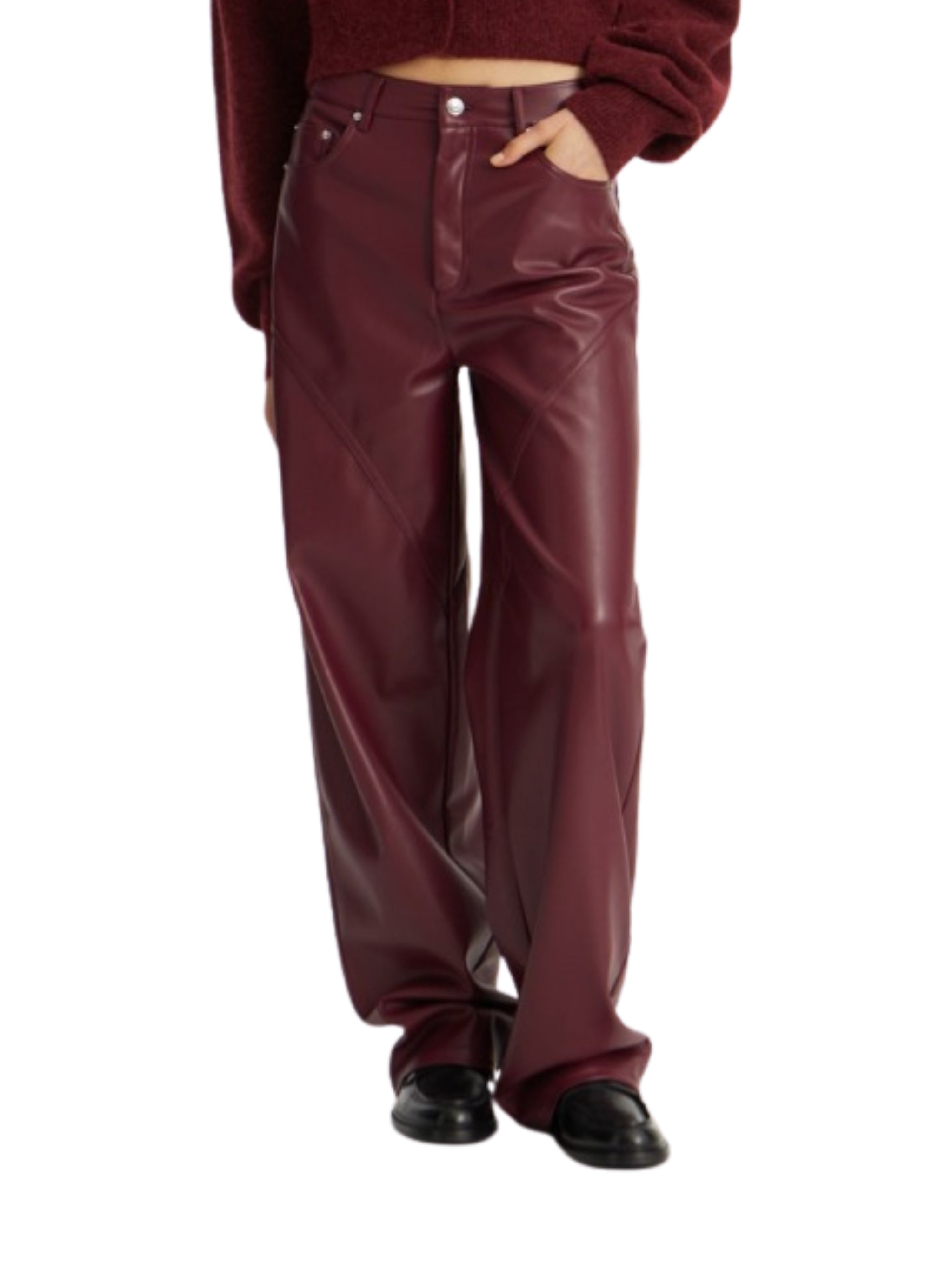 MID WAISTED PIPING PANTS