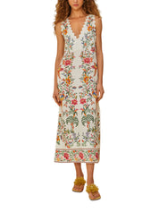 DELICATE FOREST OFF-WHITE MAXI DRESS