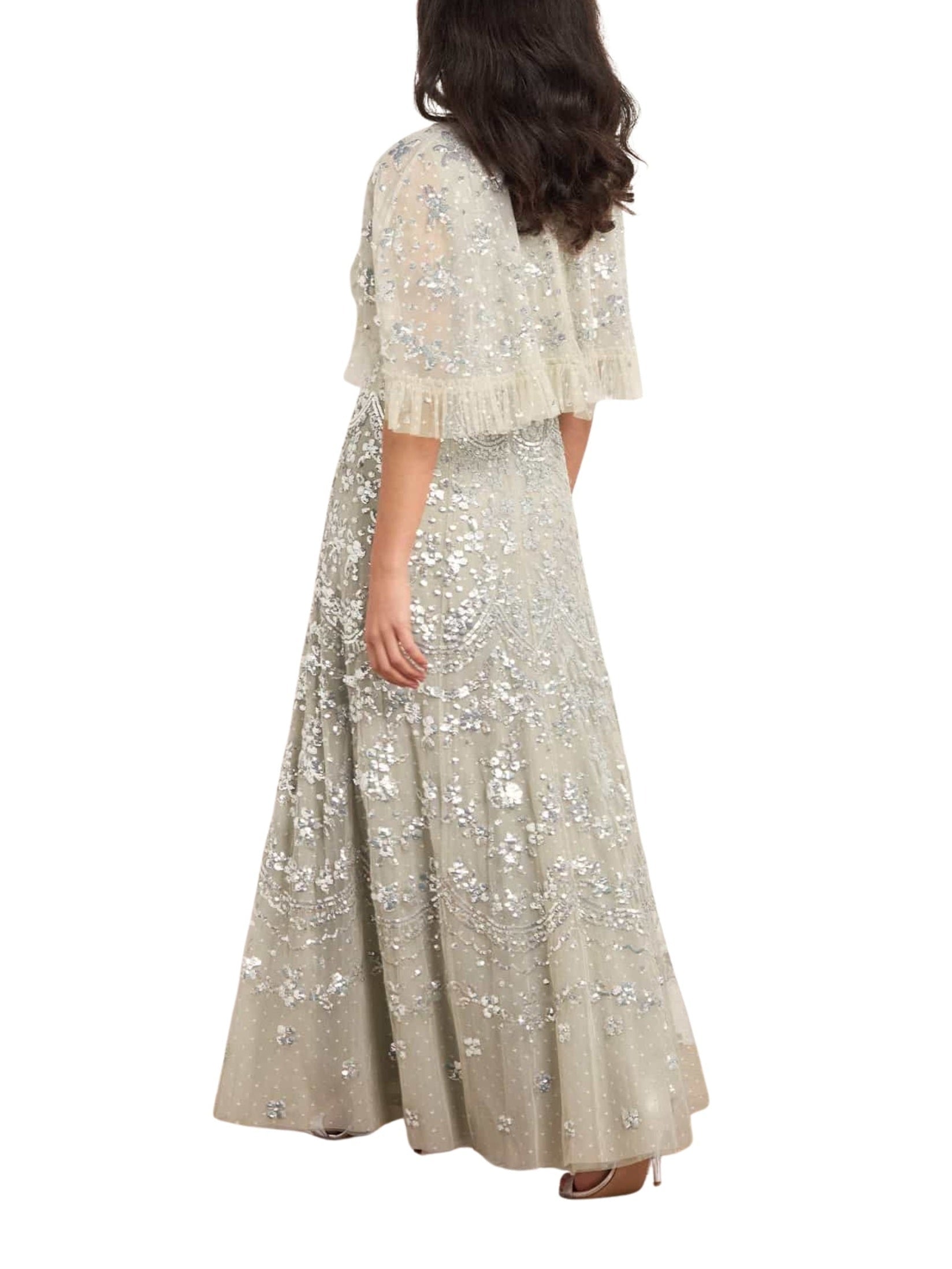 Freya cape ankle gown