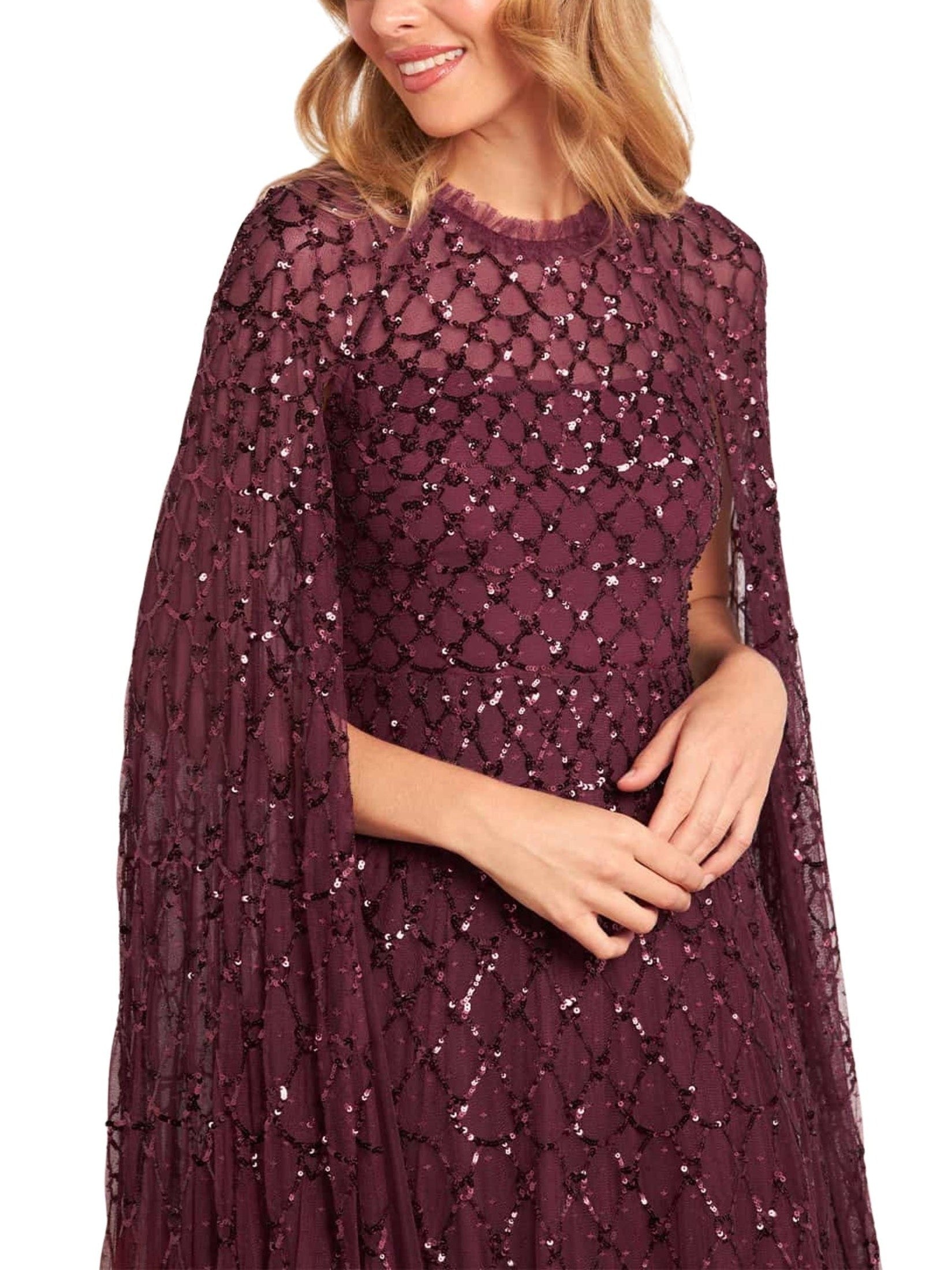 Heart lattice ankle gown