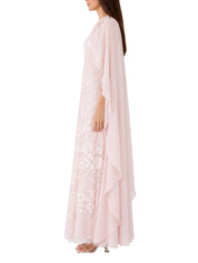Anais sequin cape gown