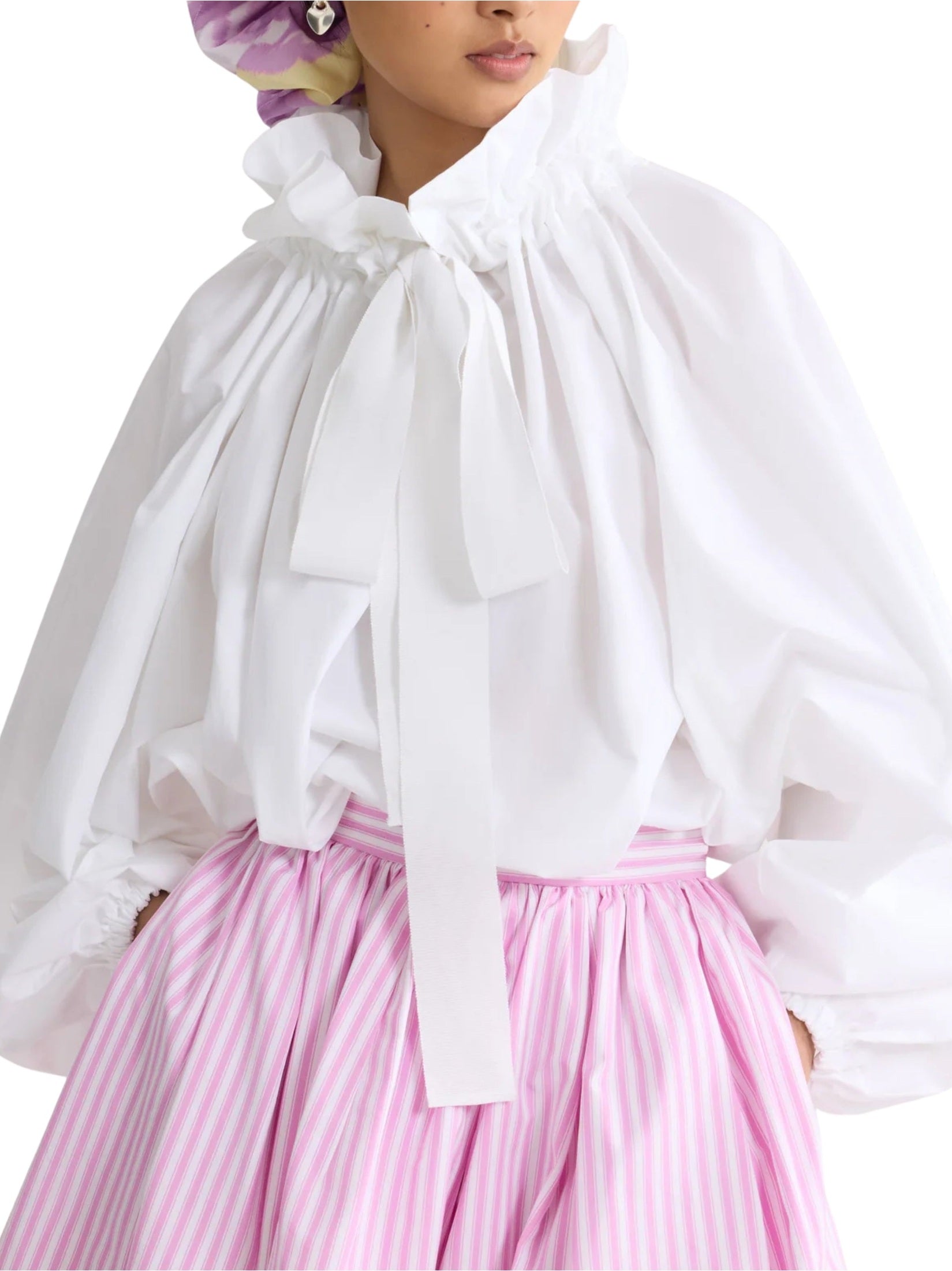La Patou Blouse in recycled faille