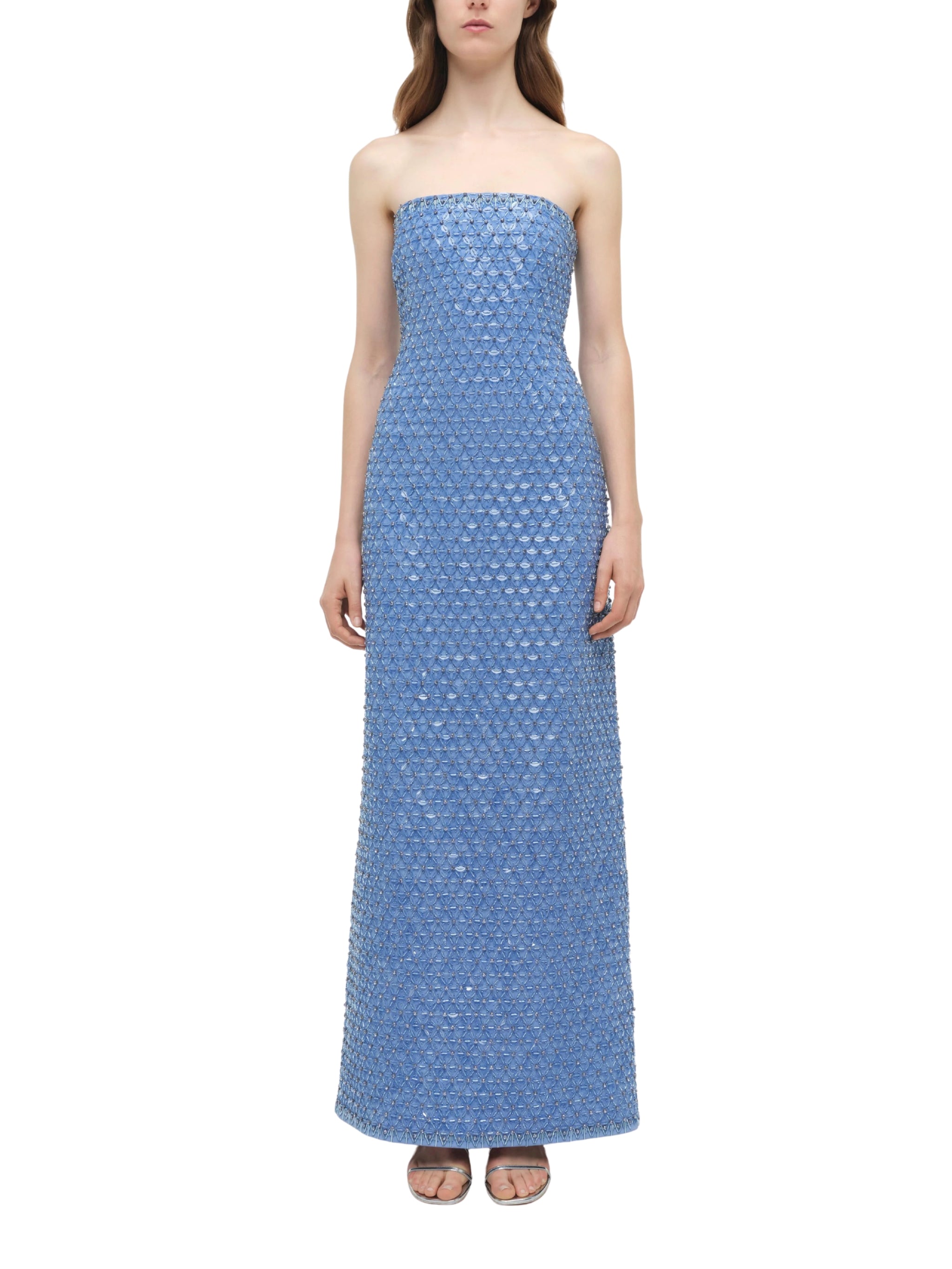 Vanessa embellished bustier midi dress