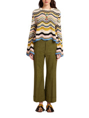 Chevron crop sweater
